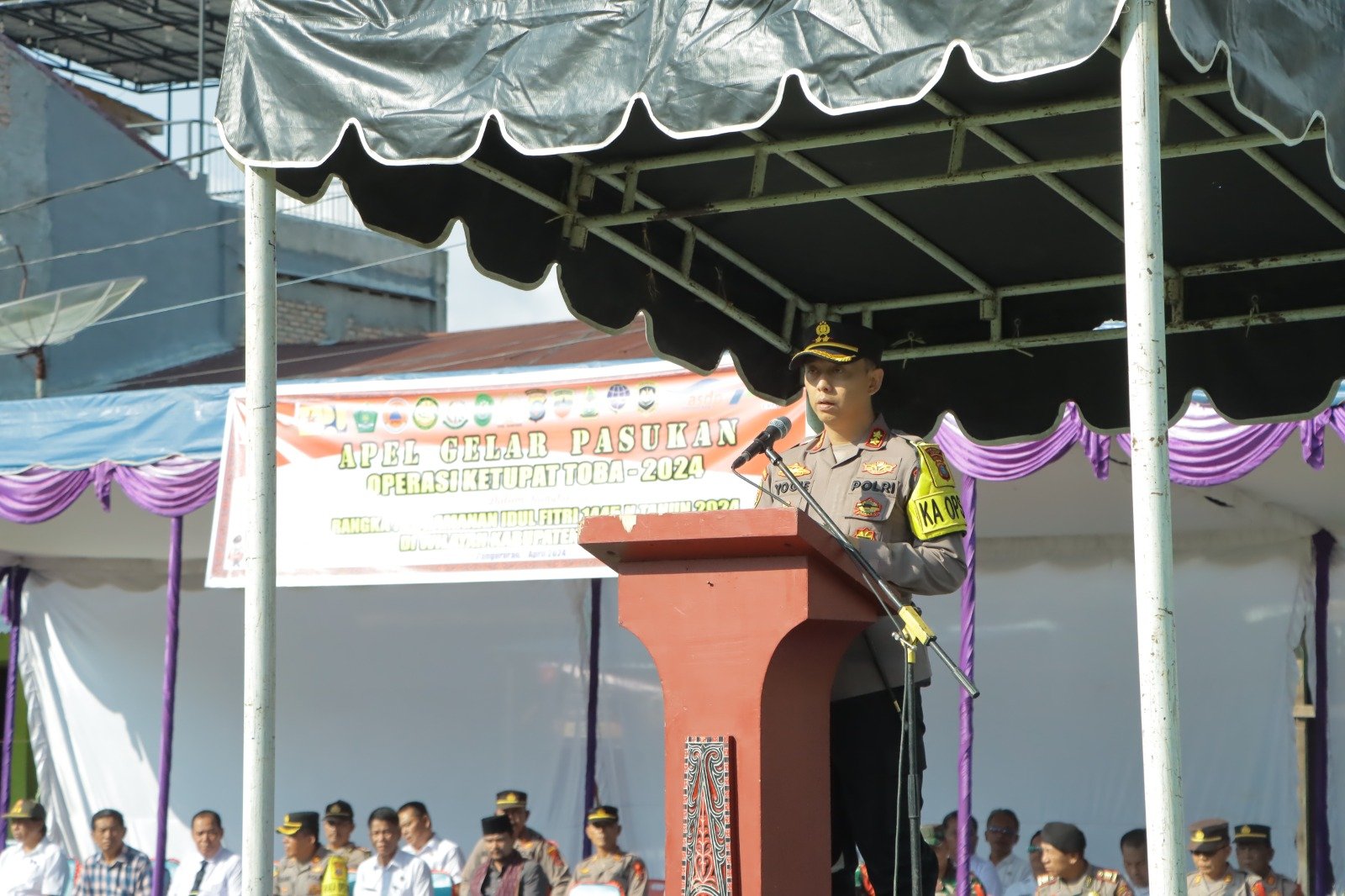 Libatkan 155.165 Personel Gabungan, Polres Samosir Gelar Apel Pasukan Ops Toba 2024