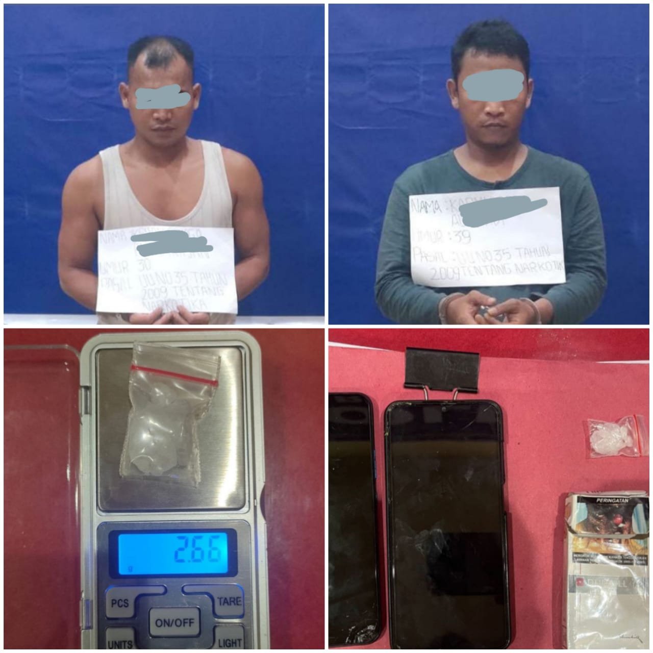 Gerebek Lokasi Transaksi Sabu, Petugas Amankan 2 Tersangka 1 DPO