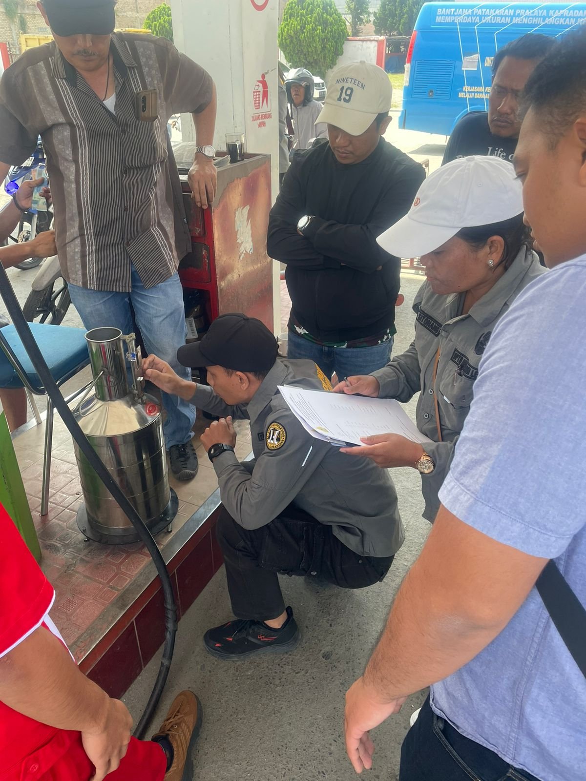 Polres Samosir, Cek ke SPBU Pangururan