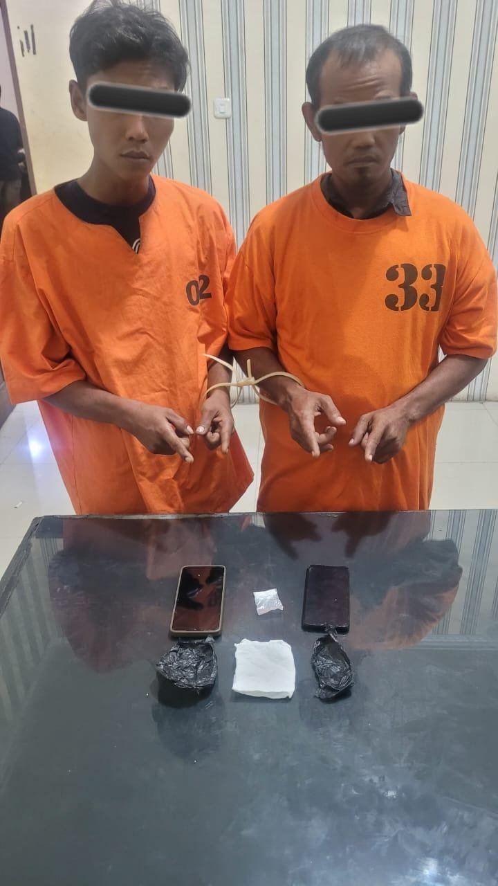 Diduga Memiliki 1 Paket Sabu, Dua Sekawan Ditangkap Satnarkoba Polres Tanah Karo