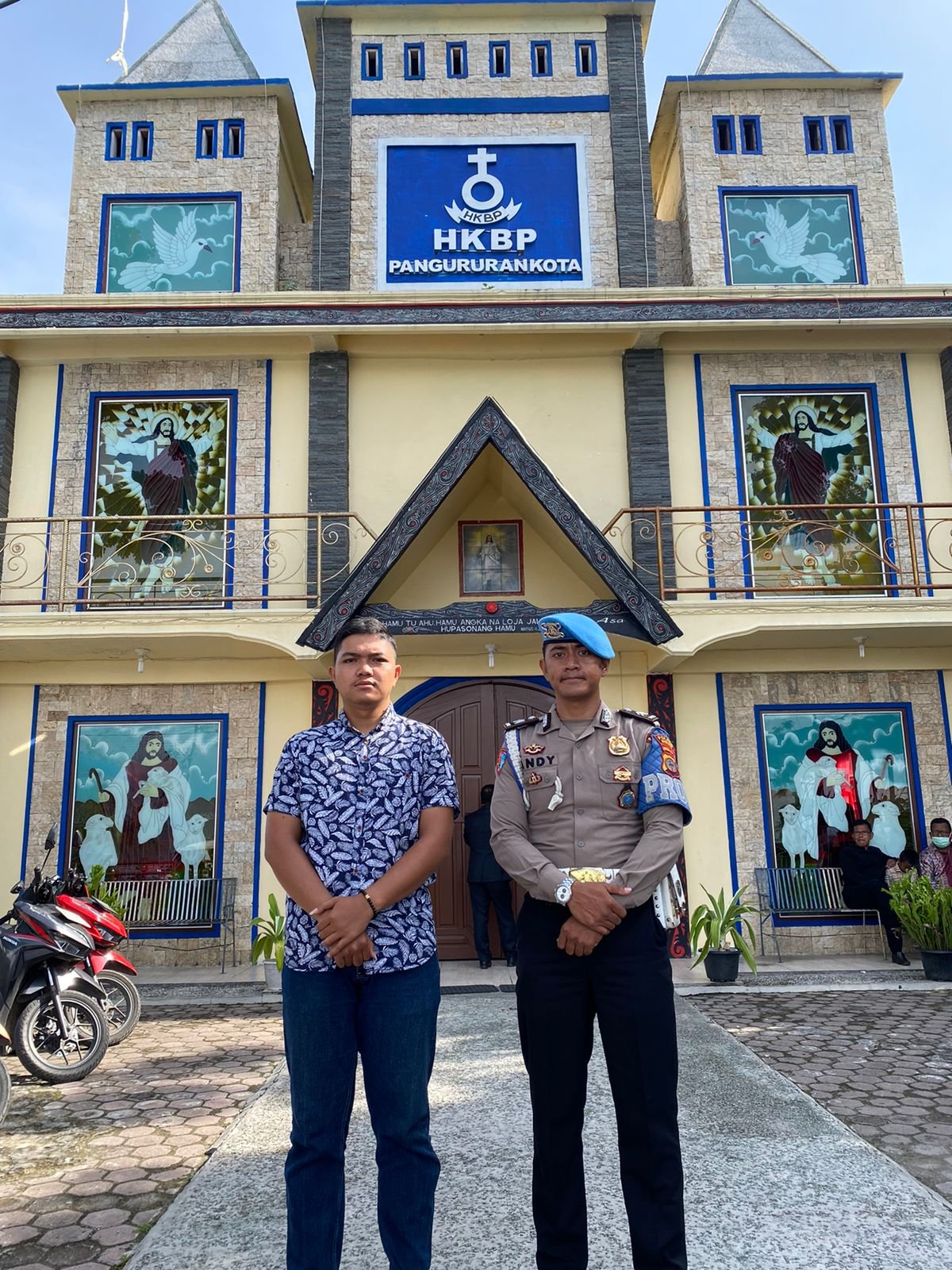 Polres Samosir Amankan Ibadah Minggu Gereja