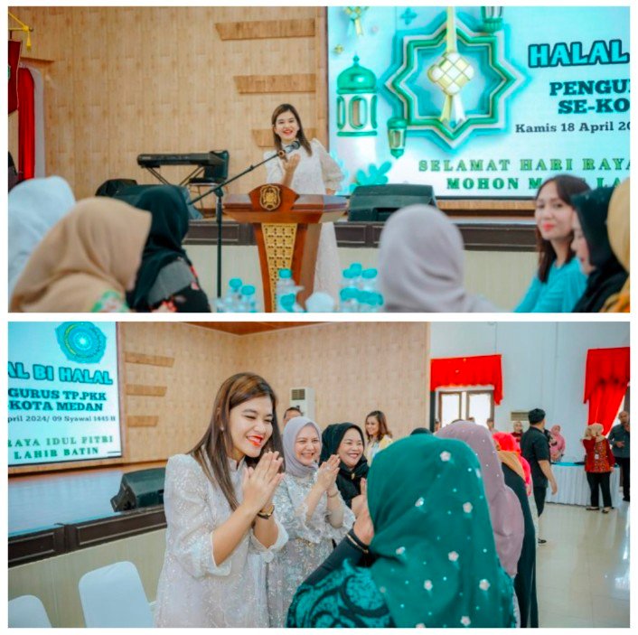 TP PKK Kota Medan Gelar Halalbihalal, Ny Kahiyang Ayu: Pererat Silaturahmi dan Kekeluargaan