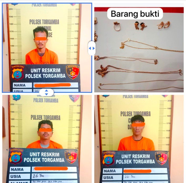 Hendak Kabur ke Medan Polres Labusel Ringkus Kawanan Maling Pengunjung SPBU di Torgamba