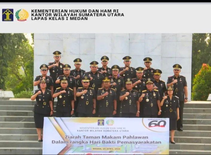 Jelang HBP ke-60, Kalapas Medan Ziarah dan Tabur Bunga Bersama