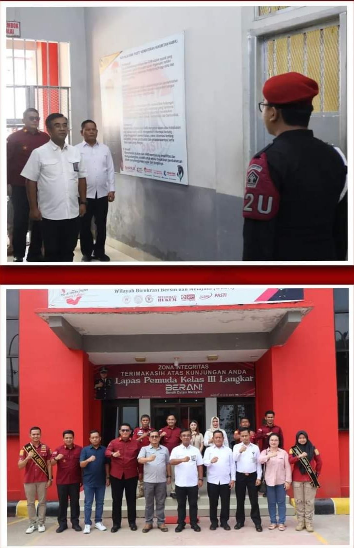 Semangat Raih WBK, Lapas Pemuda Langkat Terima Monev Kakanwil Kemenkumham Sumut