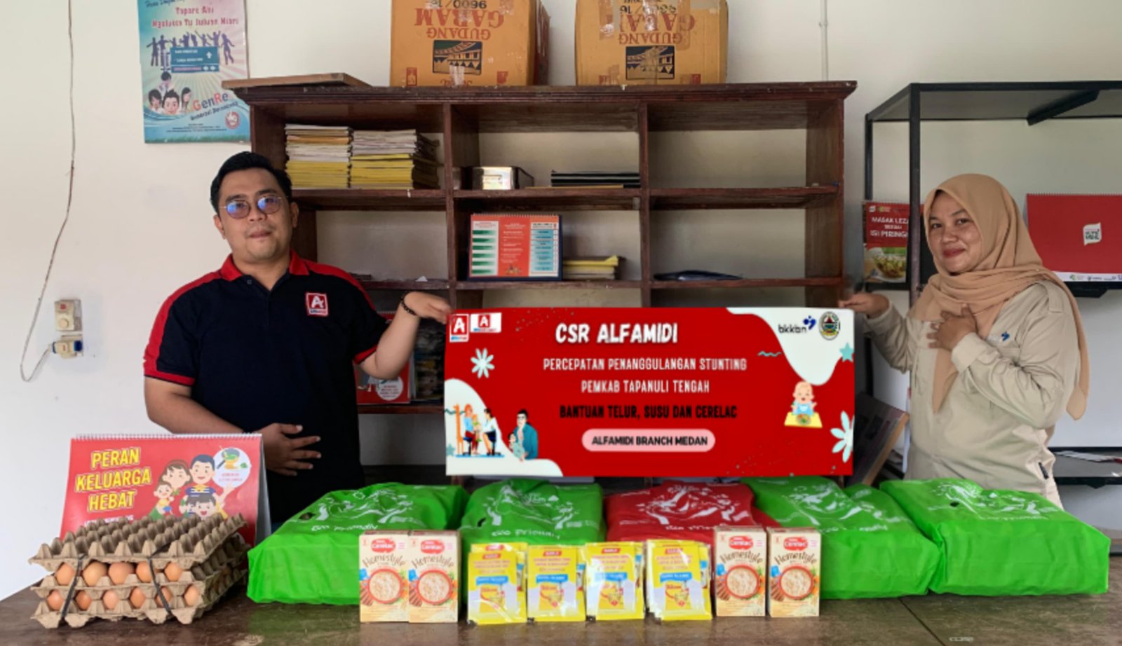 Alfamidi Salurkan CSR Paket Nutrisi Tahap Ke-4 Bersama Nestle di Tapanuli Tengah