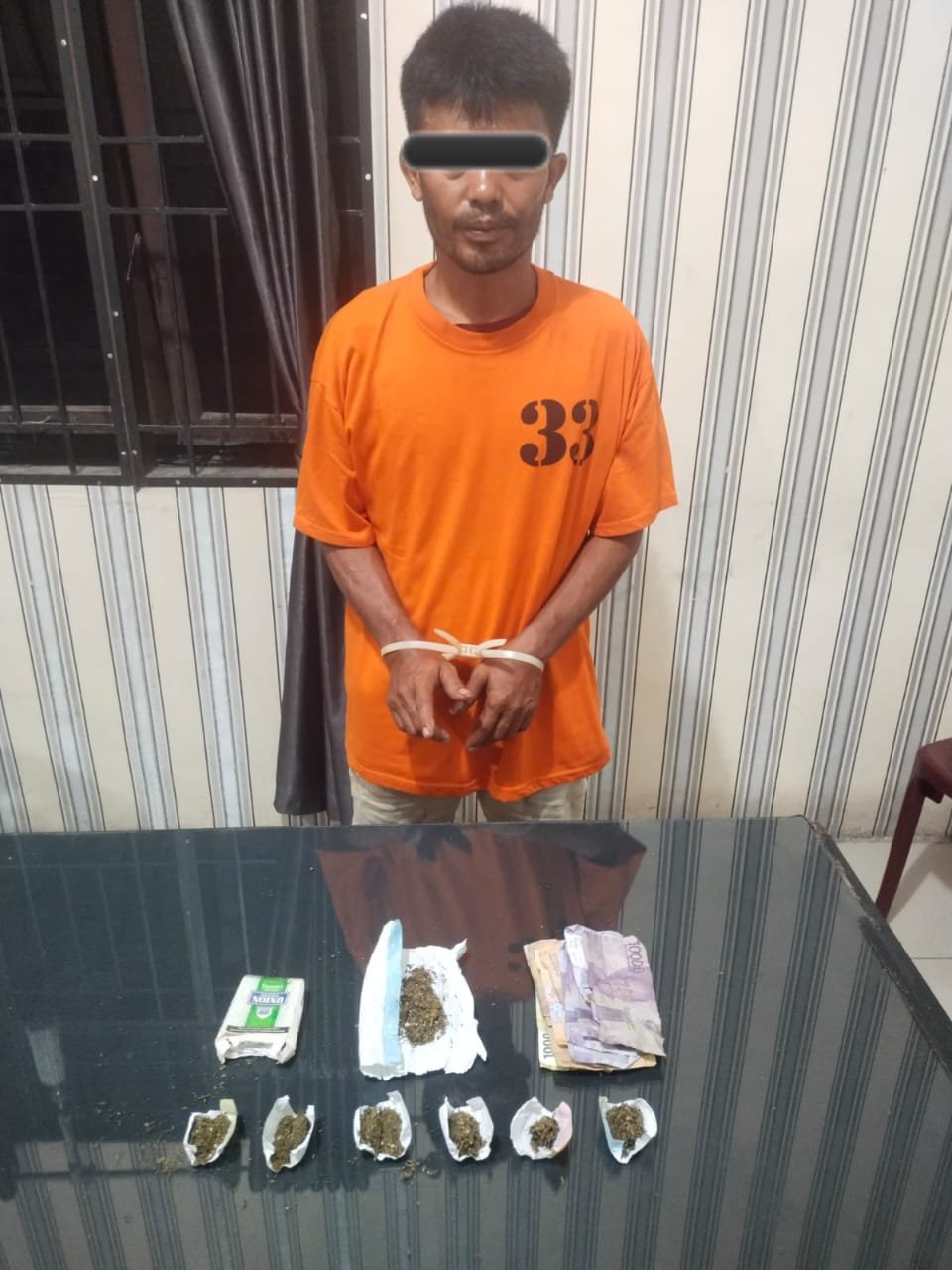Satresnarkoba Polres Tanah Karo Tangkap Pengedar Ganja di Lau Baleng