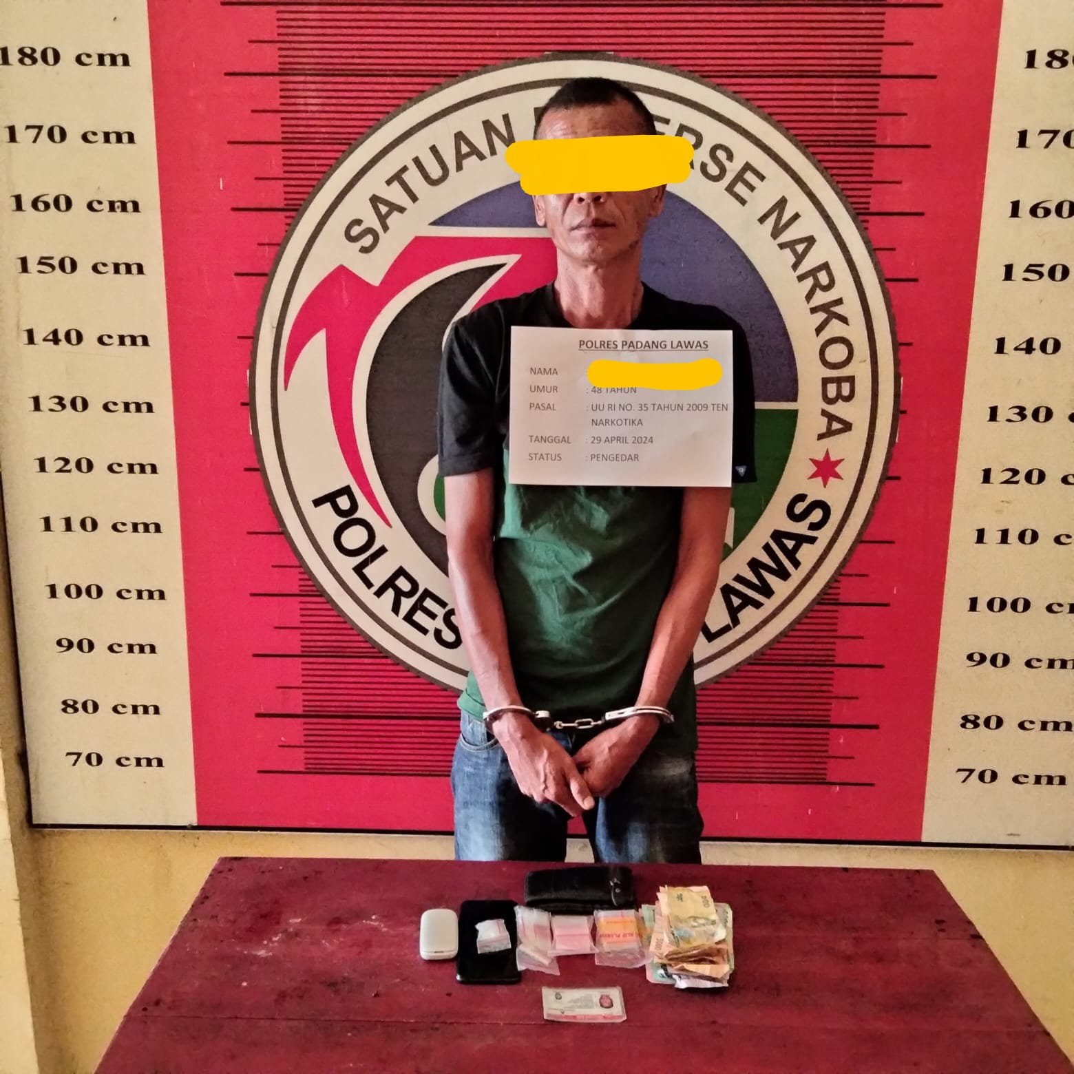 Satresnarkoba Polres Palas, Tangkap Pengedar Sabu di Pasar Sibuhuan