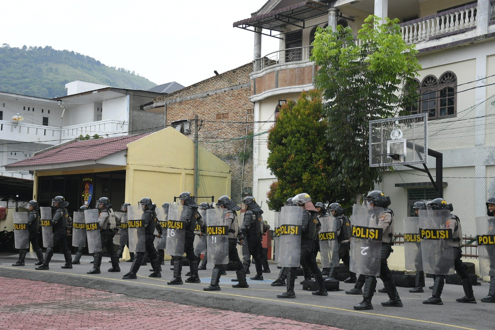 Polres Samosir Perketat Latihan Dalmas, Hadapi Pilkada 2024