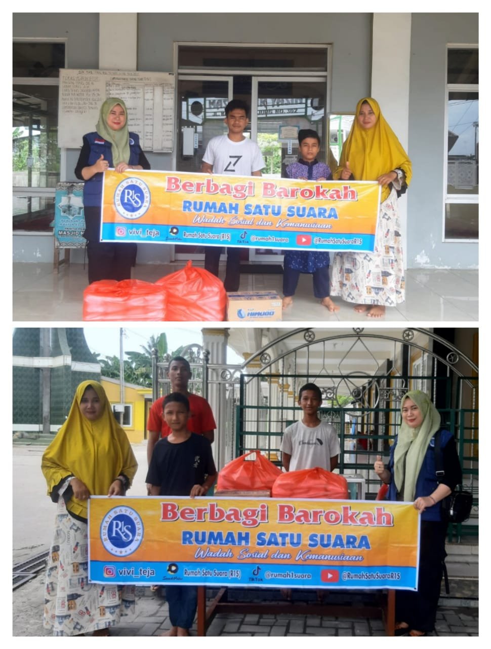 Rumah Satu Suara Berbagi Jum’at Baroqah di Masjid