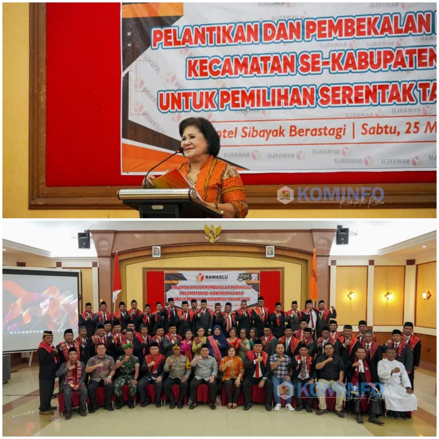 Hadiri Pelantikan 47 Panwascam, Bupati Karo: Kedepankan Asas Profesionalitas dan Akuntabilitas