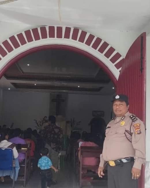 Minggu Kasih, Polsek Munte Tingkatkan Pengamanan di Gereja