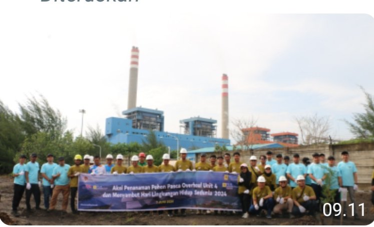 PT PLN Indonesia Power Bersama UBP Pangkalan Susu Tanam Pohon di Area pembangkit