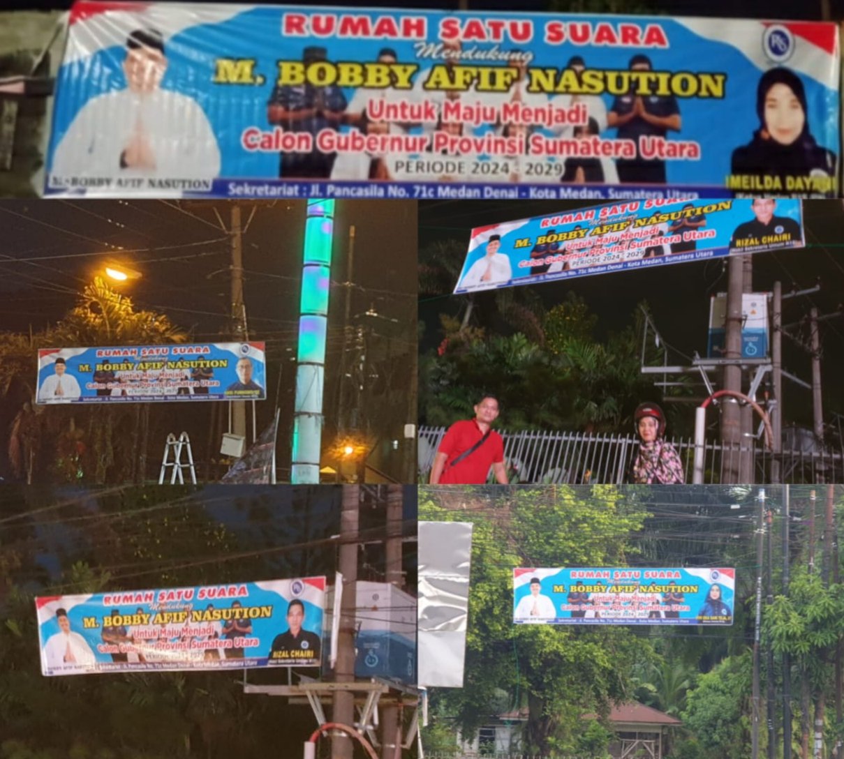 Rumah Satu Suara, Pasang Spanduk Dukung Bobby Nasution Calon Gubernur Sumut