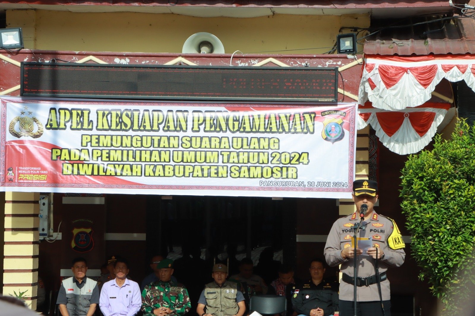 Polres Samosir Pastikan Keamanan di TPS 12 Jelang Pemungutan Suara Ulang