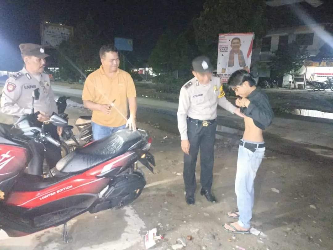 Polsek Tigabinanga Komitmen Ciptakan Situasi Kondusif Tanpa Aksi Geng Motor