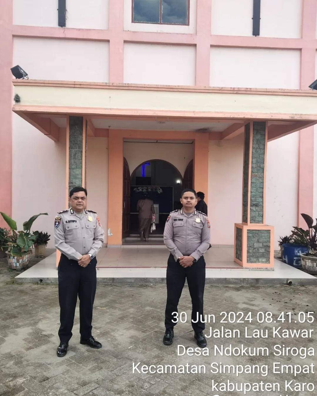 Polsek Simpang Empat Amankan Kebaktian di Gereja GBKP Desa Gajah