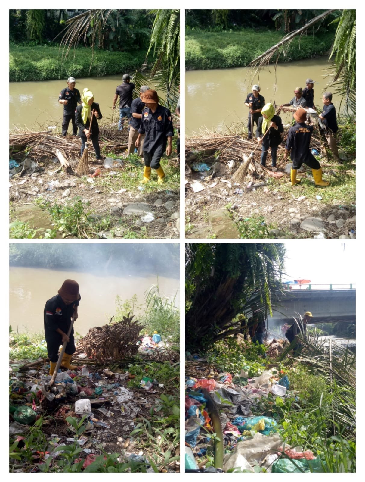 PAC Pendawa Medan Denai  Gotong Royong di Bantaran Sungai