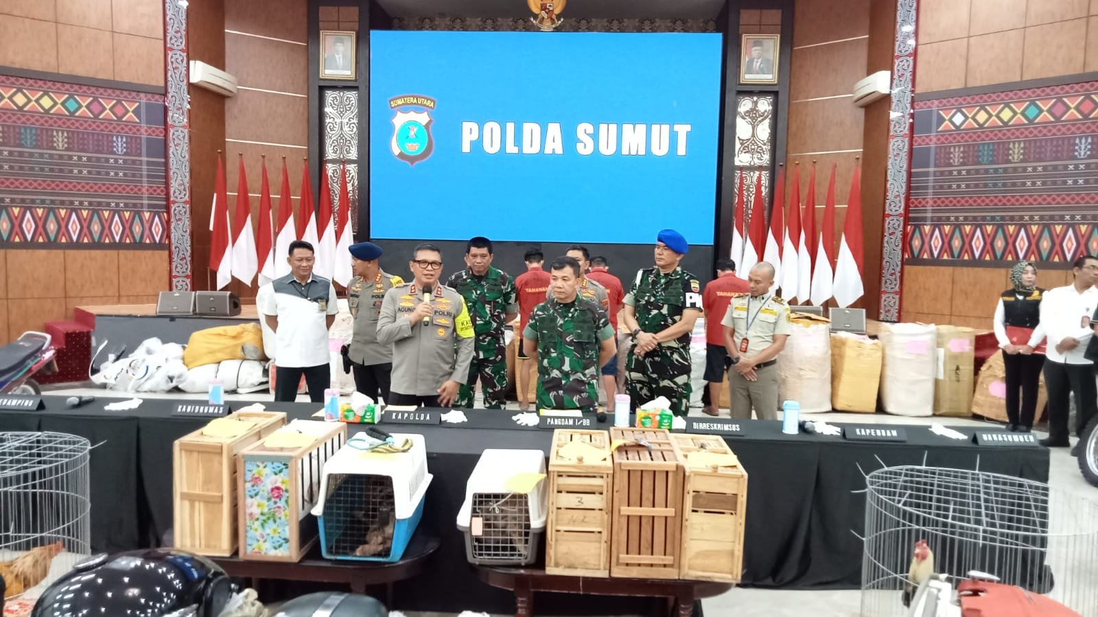 Kodam I/BB dan Poldasu, Gagalkan Penyelundupan Moge hingga Ayam Siam Senilai Rp20 Miliar