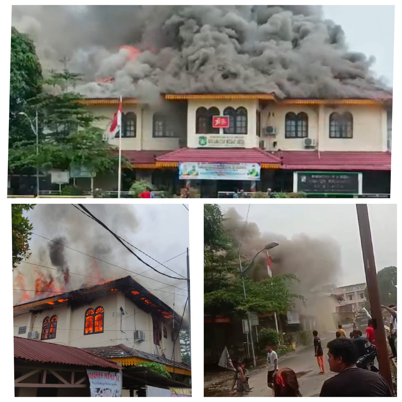 Kantor Camat Medan Area Terbakar
