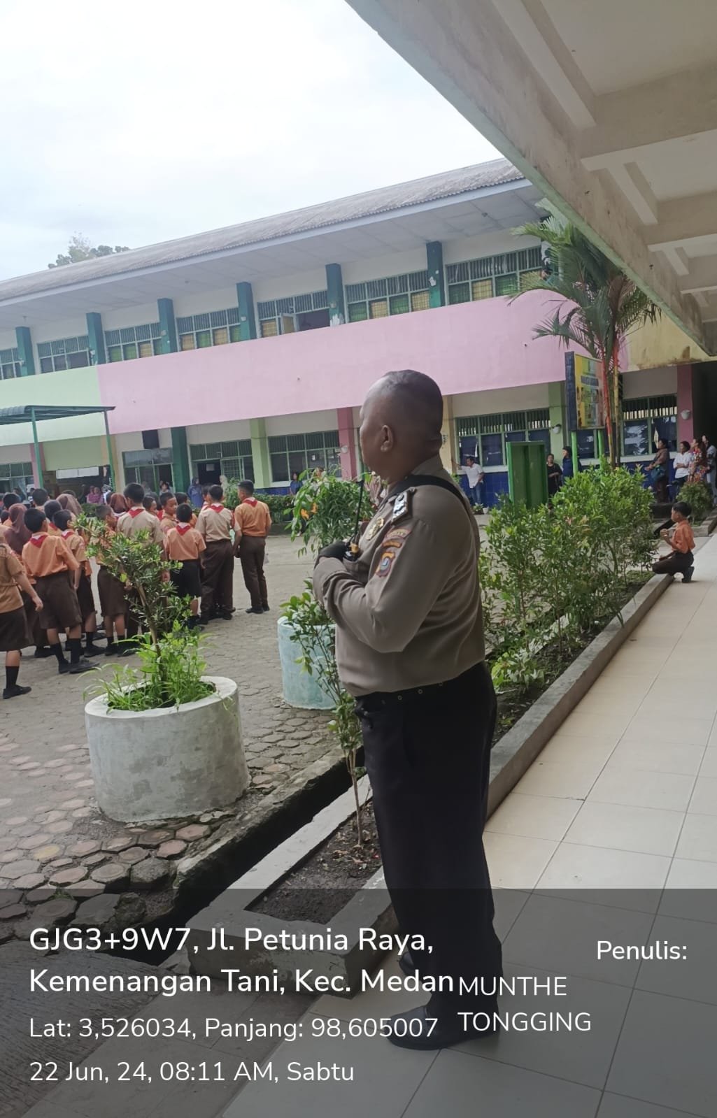 Polsek Medan Tuntungan Antisipasi Tawuran dan Geng Motor di SMP Negeri 41 Medan
