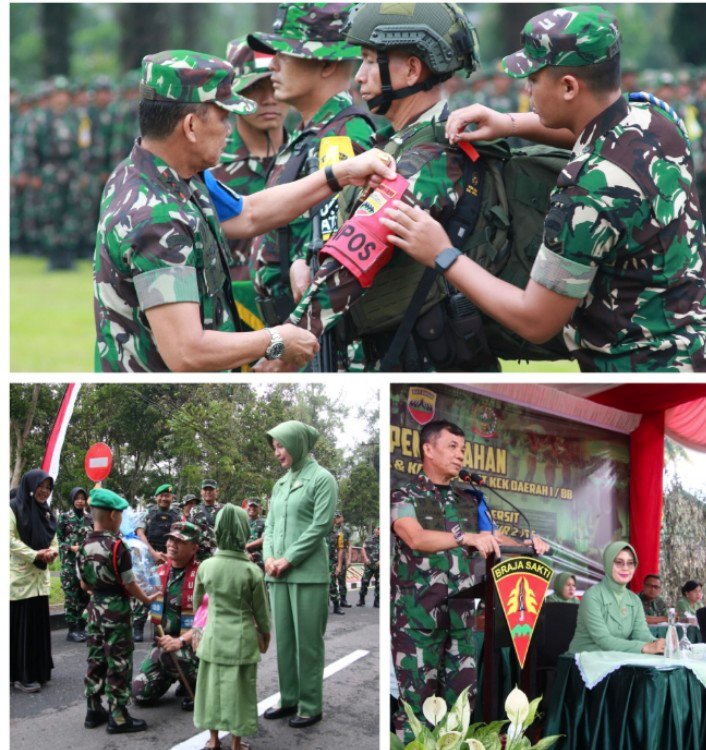 Pangdam I/BB Buka Proglatsiapops Sistem Blok Satgas Pamtas RI-PNG Yonif 131/Brs TA 2024