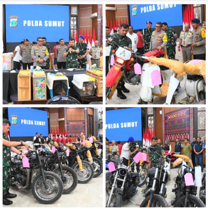 Kodam I/BB Bersama Poldasu Ungkap Jaringan Penyelundupan Moge, Negara Rugi Rp20 M