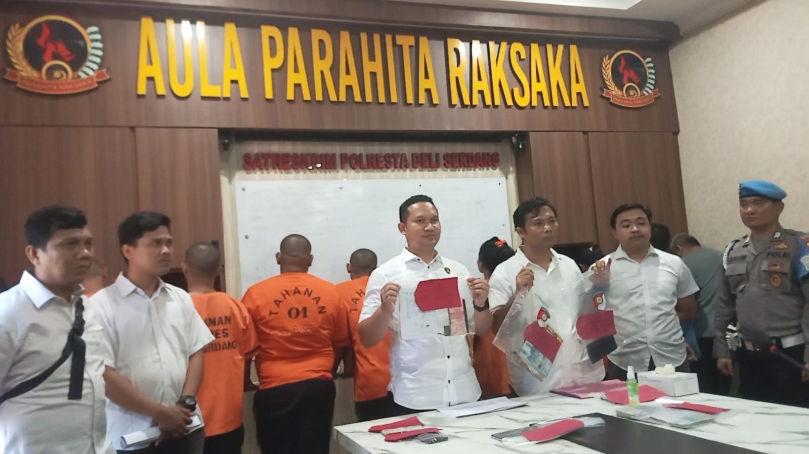 18 Pemain Judi Online dan Tembak Ikan Gol di Polresta Deli Serdang