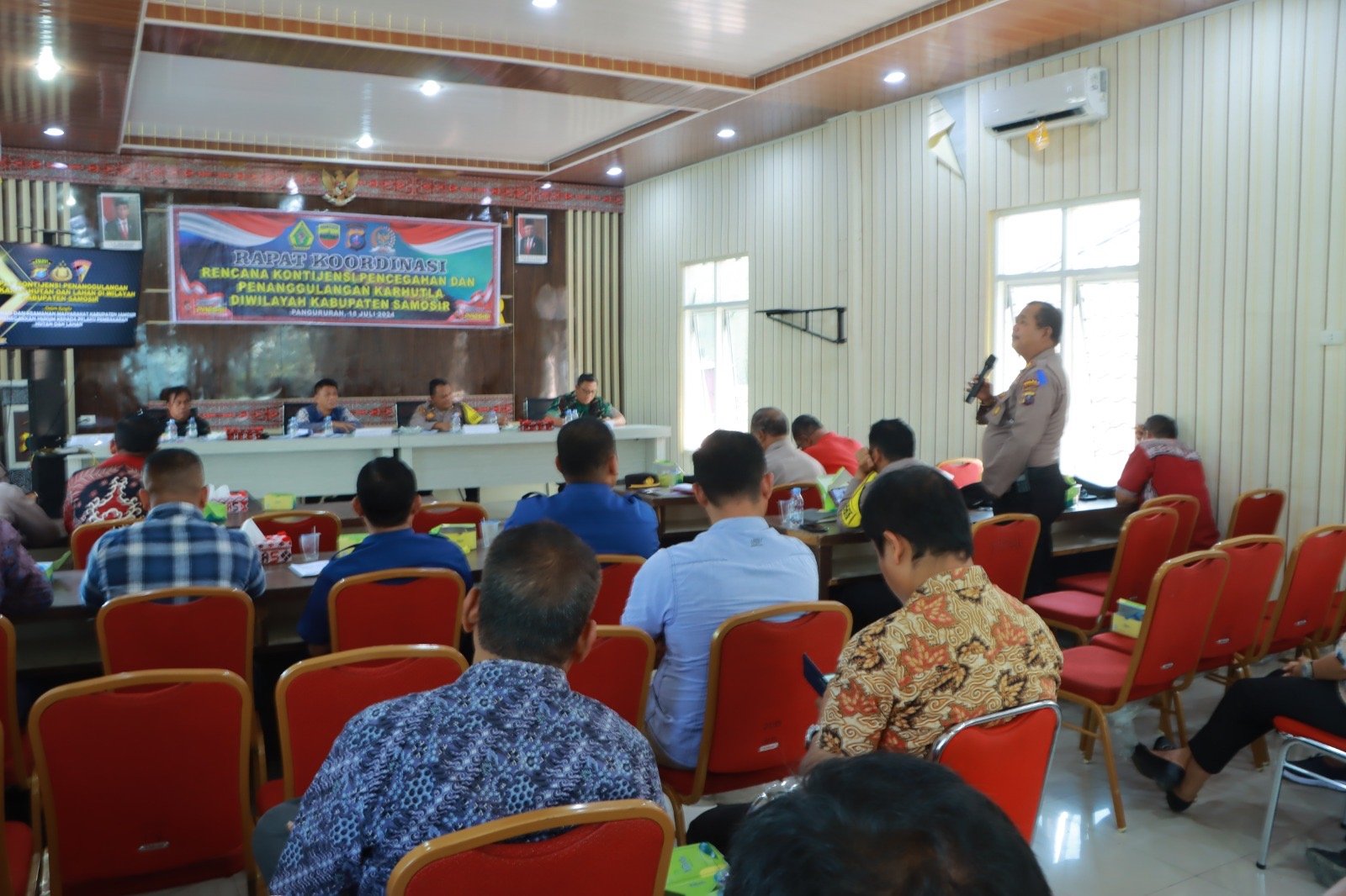 Polres Samosir Pimpin Rakor Penanggulangan Karhutla