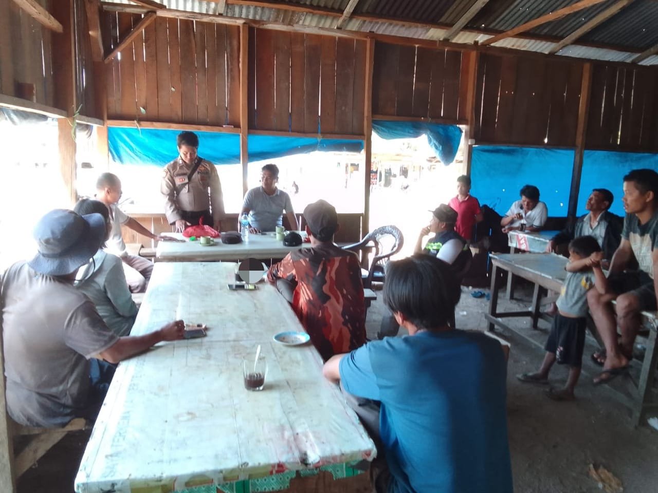 Sambut Pilkada, Bhabinkamtibmas Polres Samosir Cooling System di Delapan Desa