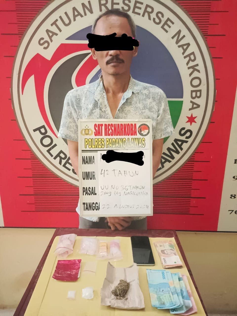 Satresnarkoba Palas Sikat Pengedar Narkoba di Huta Raja Tinggi
