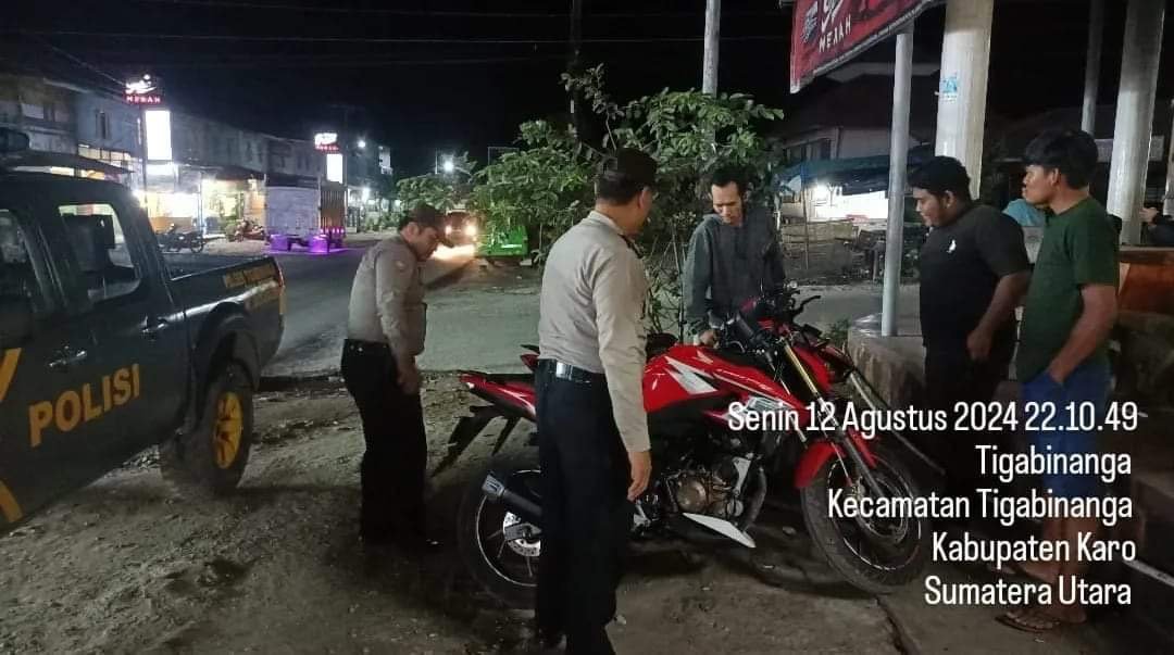 Polsek Tigabinanga Ciptakan Situasi Kondusif Lewat Patroli Rutin