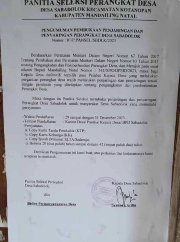 Pemecatan Perangkat Desa Oleh Kades Saba Dolok Tanpa Izin Camat
