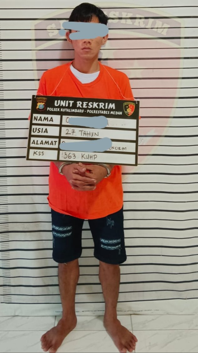 Polsek Kutalimbaru Amankan Tersangka Maling Sepeda Motor