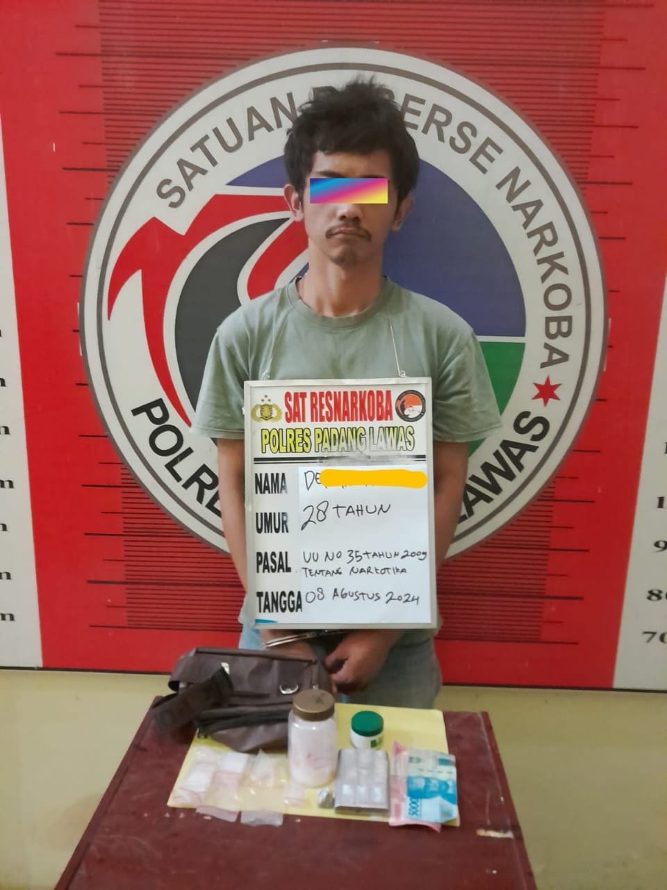 Satresnarkoba Polres Palas Kembali Amankan Bandar Narkoba di Desa Pirtran