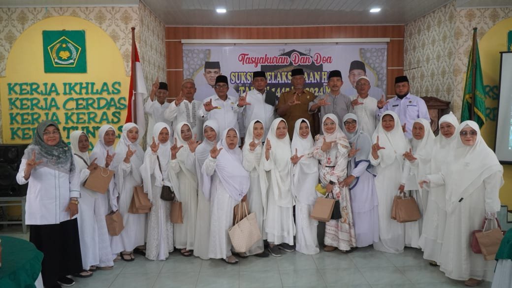 Jemaah Haji Langkat Gelar Tasyakuran Penyelenggaraan Haji 2024
