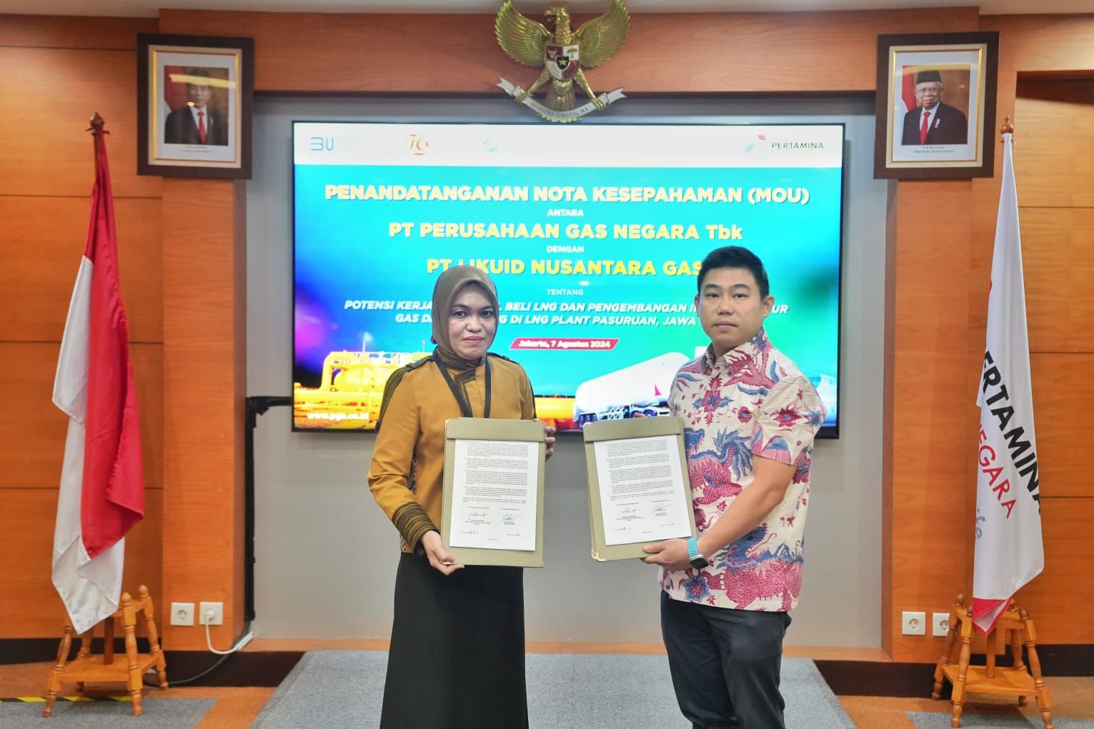 Gali Potensi Gas di Jawa Timur, PGN dan Likuid Nusantara Gas Tandatangani MOU Kerja Sama LNG