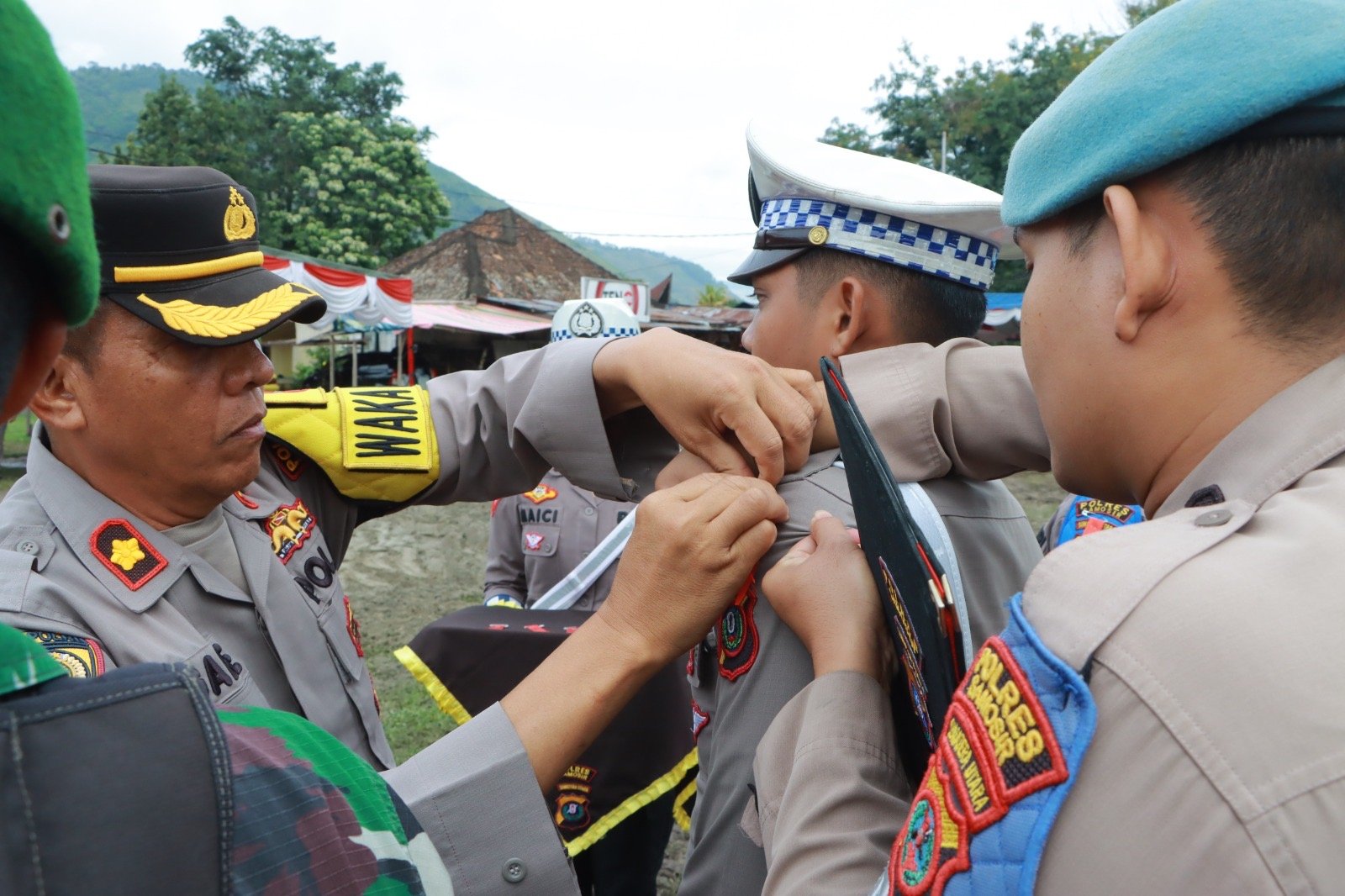 Gelar Apel Pasukan OMP Toba, Polres Samosir Siap Amankan Pilkada 2024