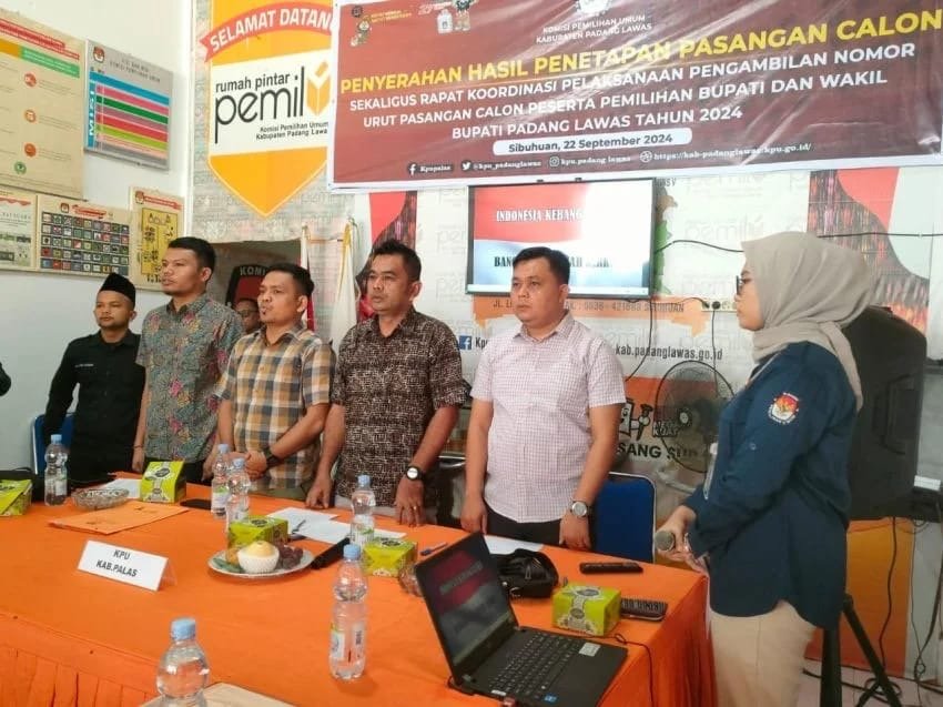 KPU Tetapkan Dua Paslon Bupati dan Wakil Bupati Kabupaten Palas