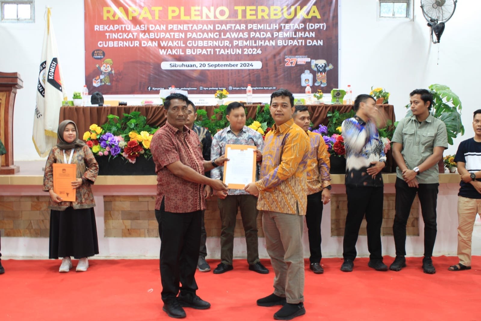 Rapat Pleno Penetapan DPT Tingkat Kabupaten Dihadiri Polres Palas