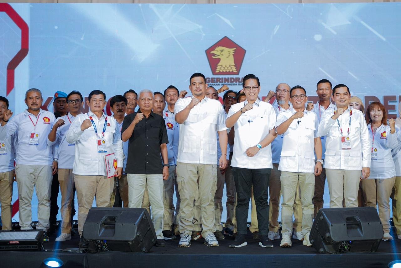 Solid Menangkan Bobby Nasution-Surya, DPC Gerindra Medan Gelar Deklarasi