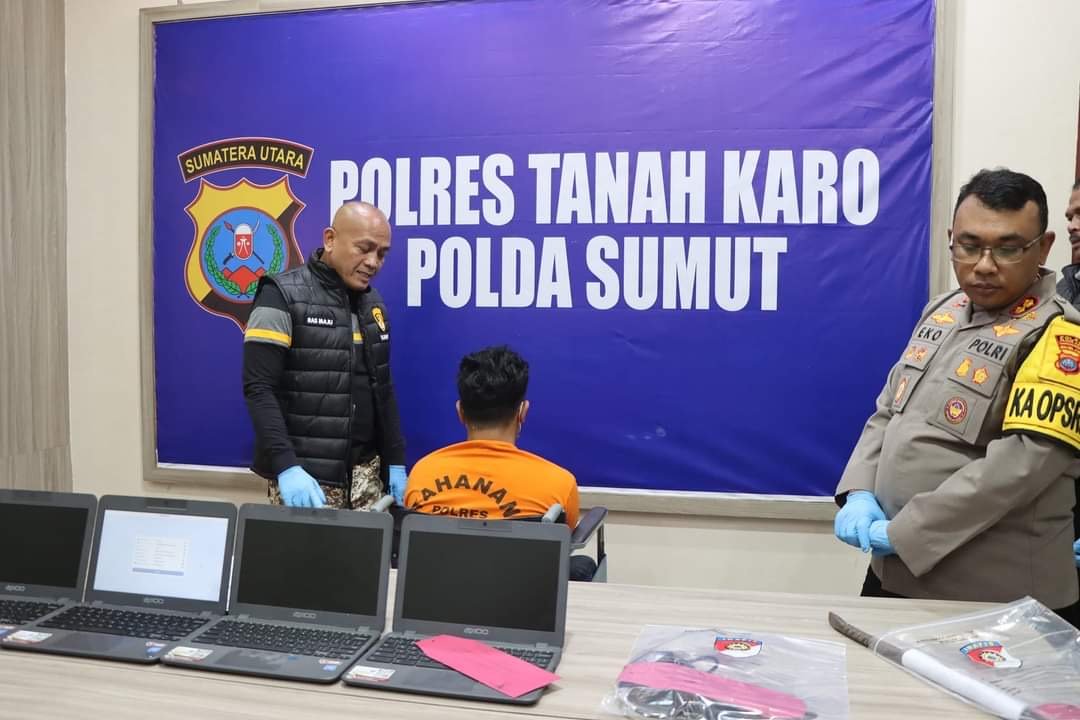 Polres Karo Ungkap Kasus Pencurian Chromebook di SDN 040446