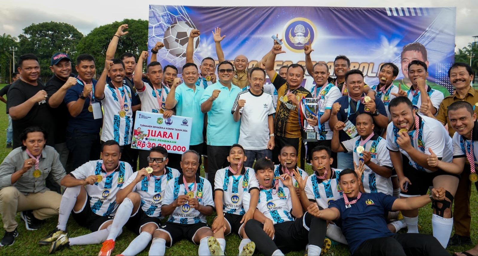 Langkat Juara I Turnamen Sepak Bola Korpri Tahun 2024, Perebutkan Piala Bobby