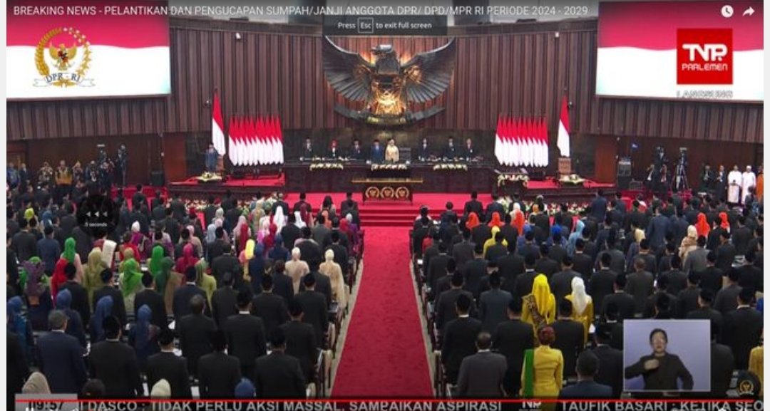 Segini Gaji Fantastis 580 Anggota DPR yang Dilantik Hari Ini