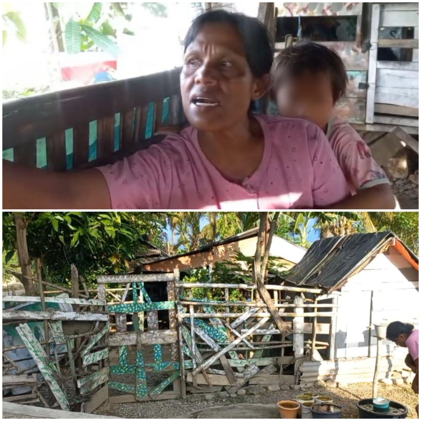 Miris ! Potret Keluarga Miskin Dekat Hotel Pejabat Teras Madina