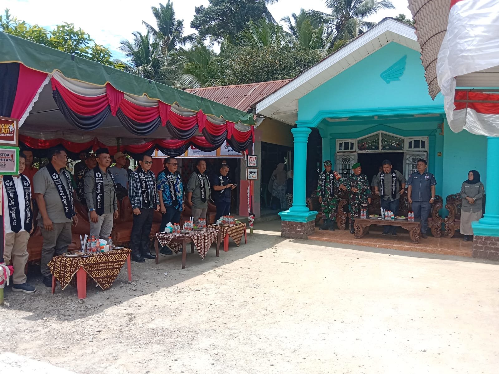 Bawaslu Palas Resmikan Kampung Pengawasan di Desa Sidomulio