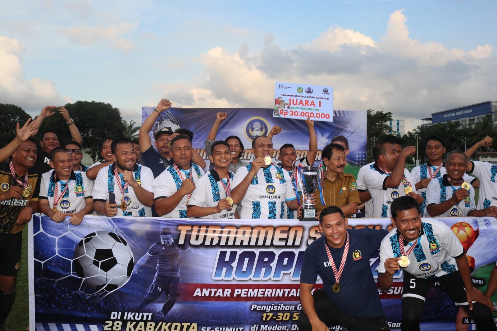 Korpri Langkat Juara 1 Turnamen Penasehat Korpri Medan, Pj. Bupati: Hasil Kerjasama Tim Yang Solid