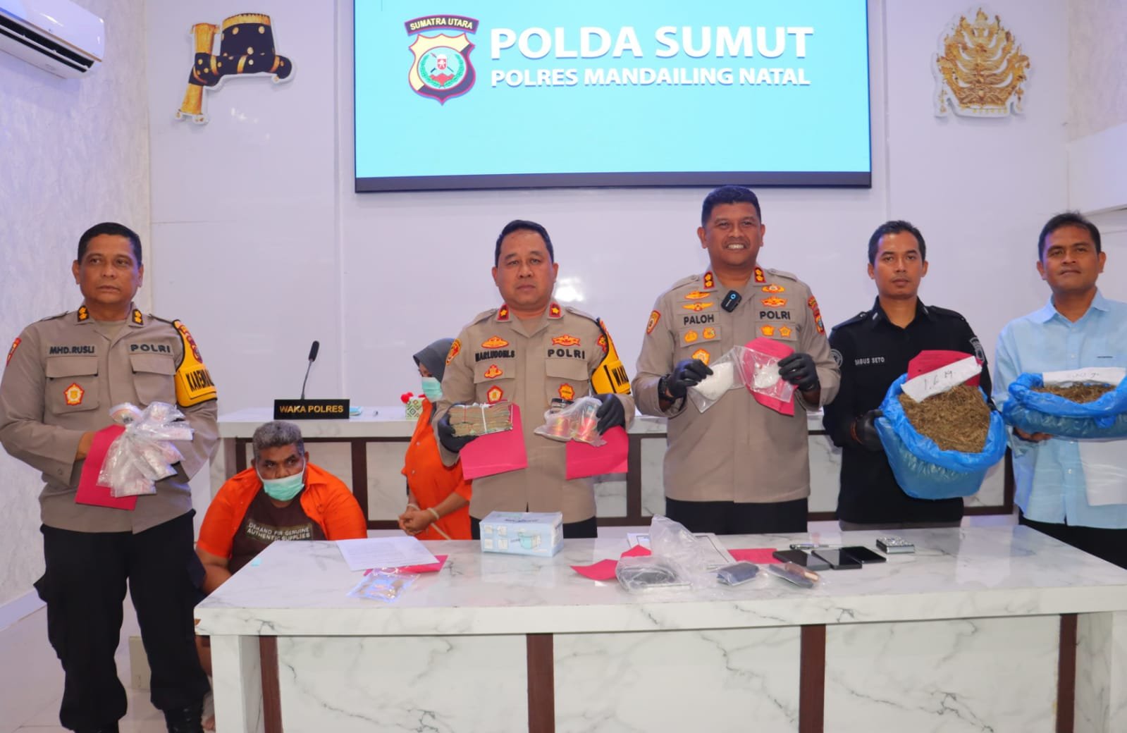 Polres Madina Ringkus Pasutri Residivis Narkoba Kelas Kakap