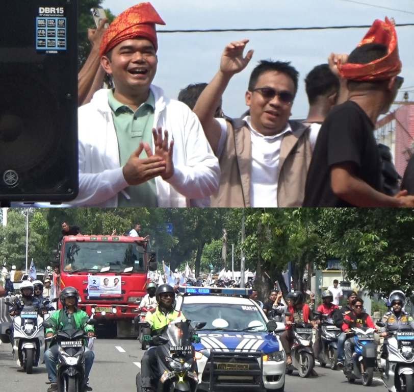 Sambut Pelantikan Prabowo-Gibran, Ihwan Ritonga Bersama Ribuan Warga Gelar Pawai
