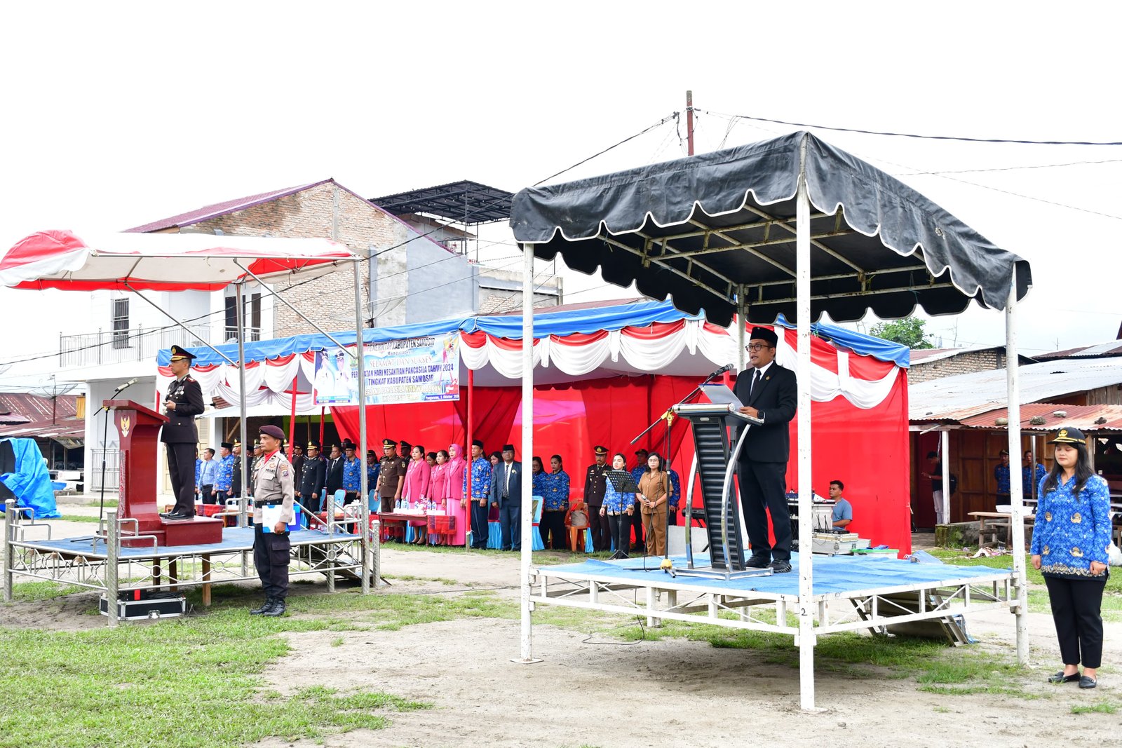 Forkopimda Samosir Peringati Hari Kesaktian Pancasila, Kapolres Pimpin Upacara